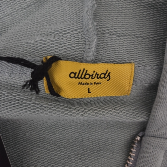 NWT Allbirds Anytime Zip-Up Hoodie Bark Grey Men  Size M & L - Picture 11 of 12